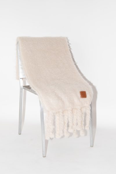 Loewe Maxi-Schal mit Fransen in Hellbeige