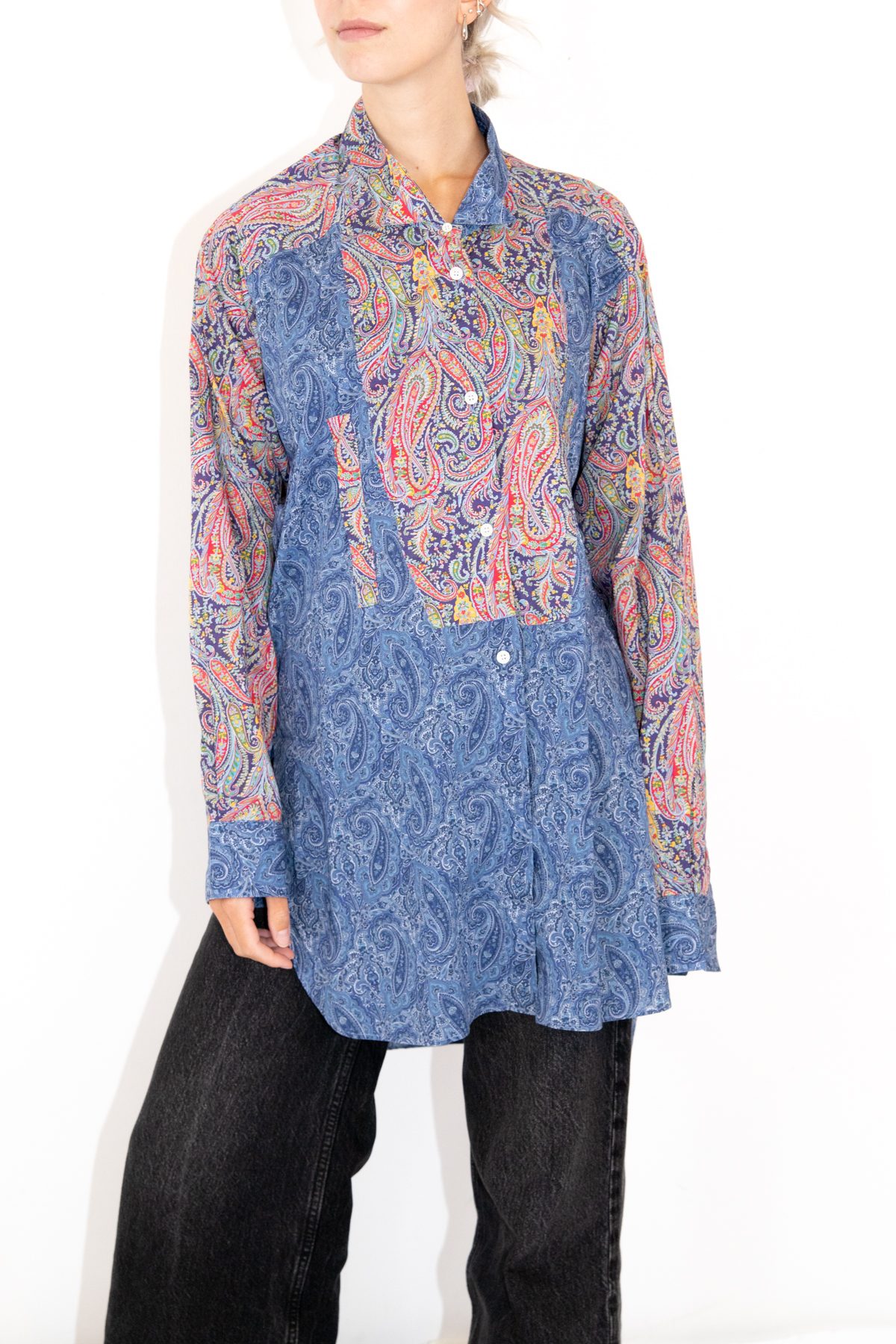 Loewe Bluse mit Paisleymuster im Patchwork-Stil in Bunt