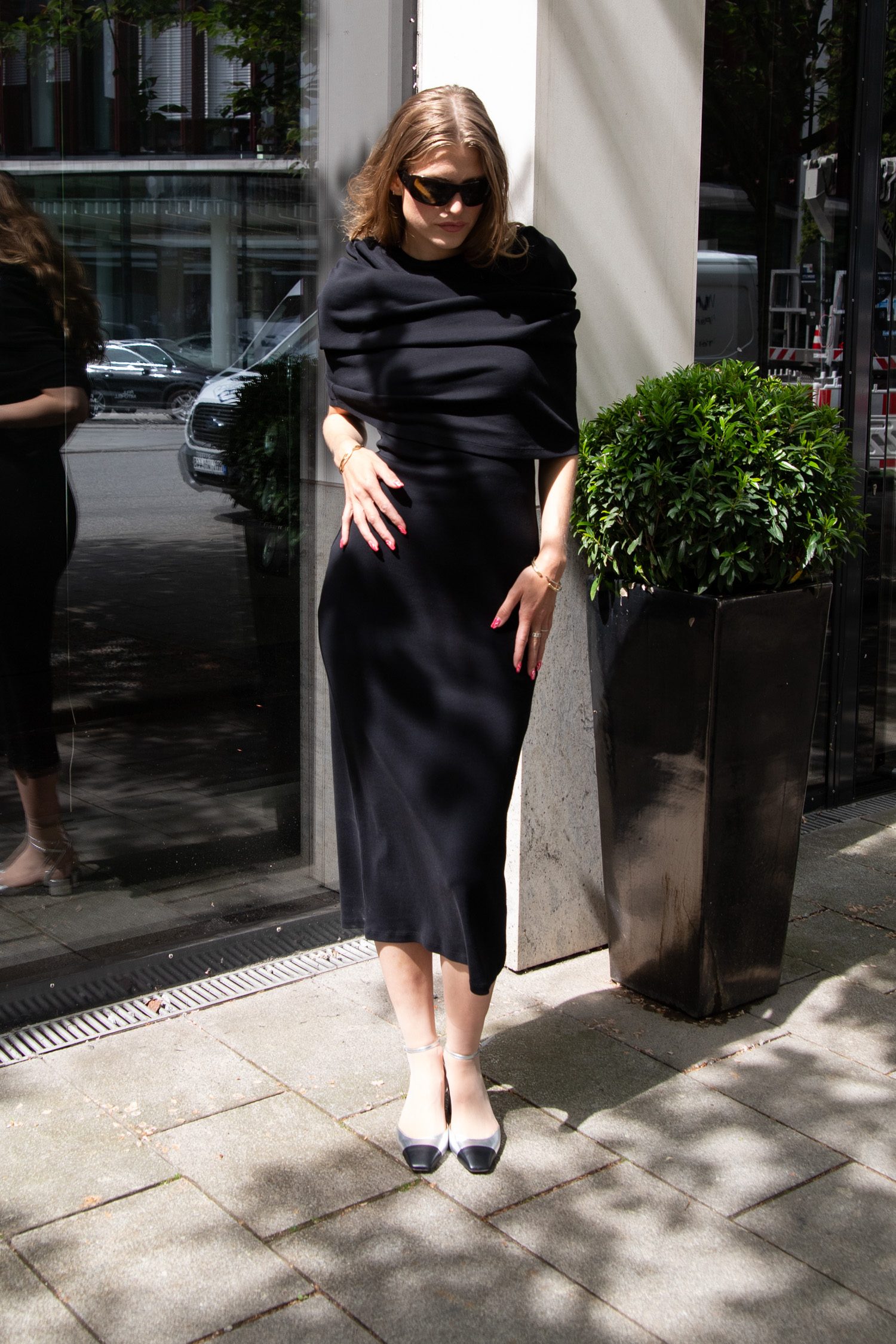 Loewe Maxikleid ohne Ärmel in Schwarz
