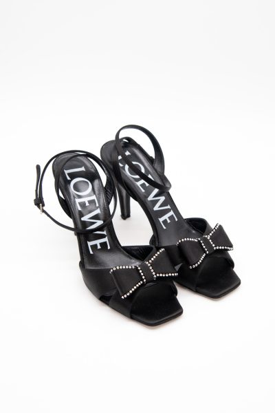 Loewe Sandaletten mit Schleife in Schwarz