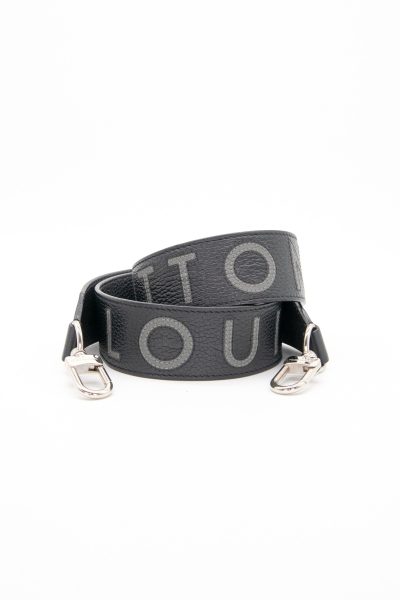 Louis Vuitton Schulterriemen in Schwarz, Grau und Silber