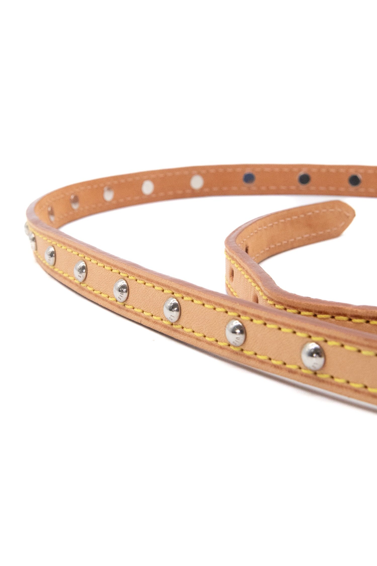 Thumbnail of http://Louis%20Vuitton%20Taillengürtel%20mit%20Nieten%20in%20Hellbraun,%20Gelb%20und%20Silber