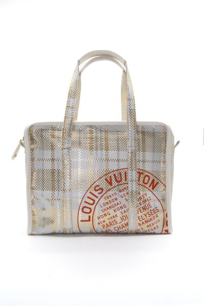 Louis Vuitton "Barbes" Shopper in Ecru und Gold