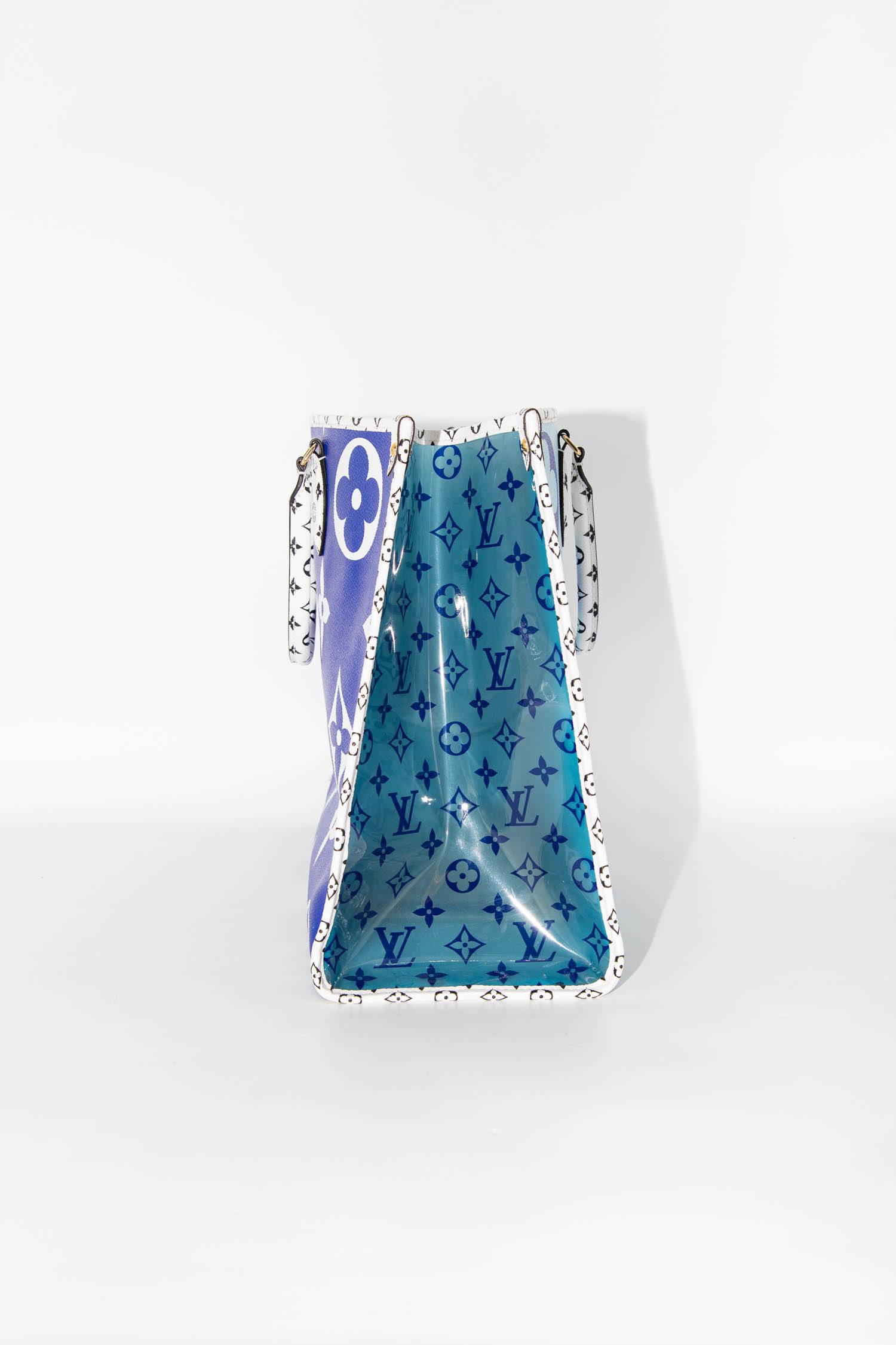 Louis Vuitton "On the go Mykonos" Shopper in Blau und Weiß