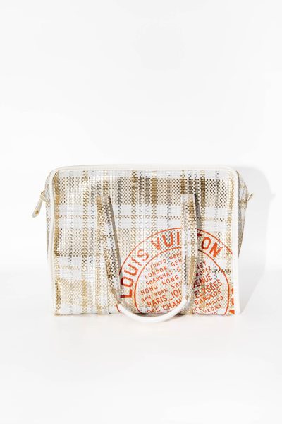 Louis Vuitton "Braided Street Shopper" in Gold und Weiß