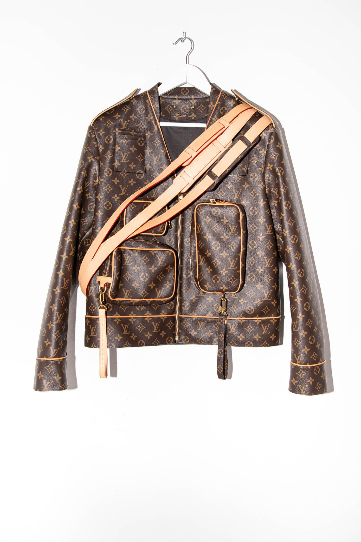 Louis Vuitton "Virgil Abloh AW19" Monogram Lederjacke