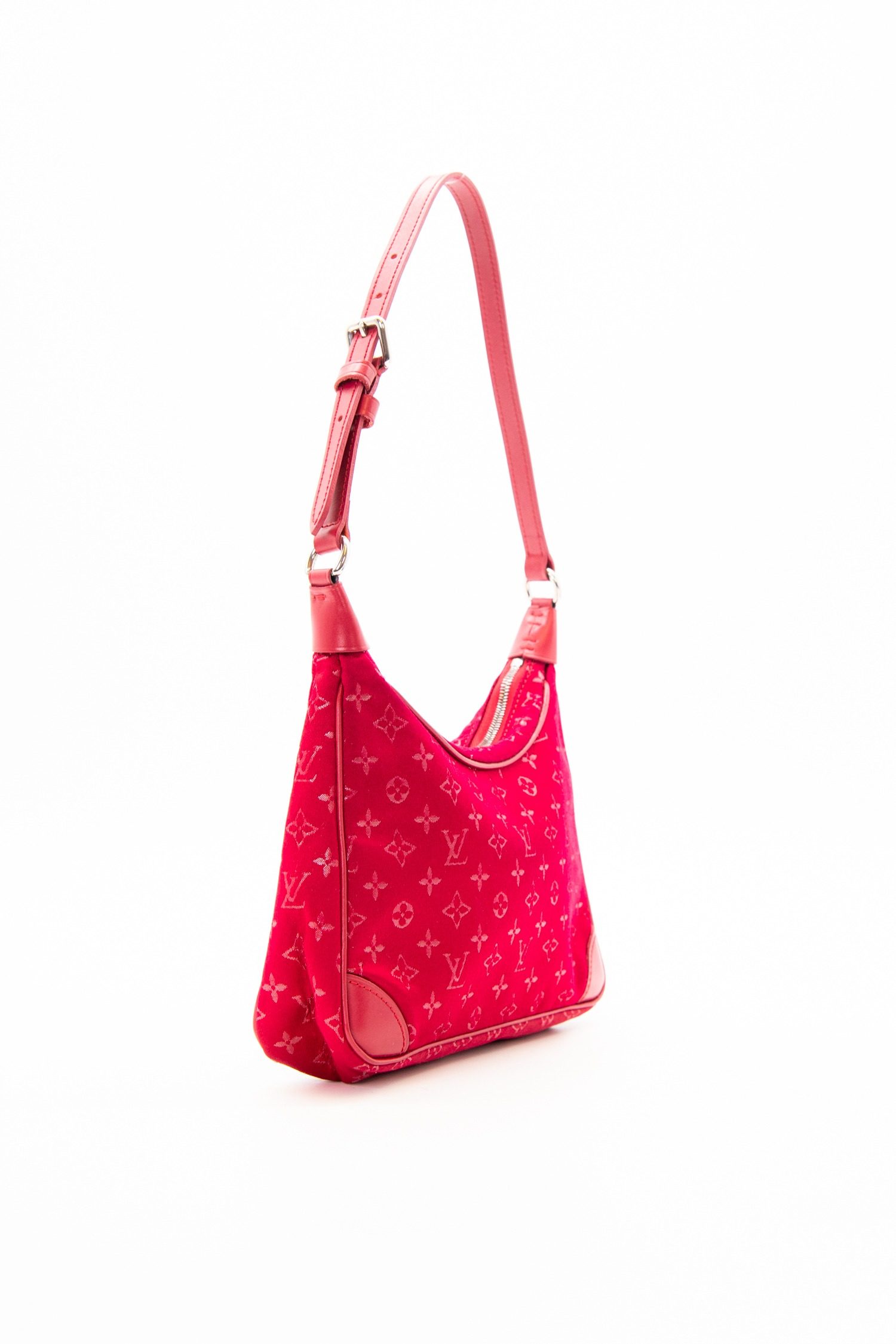 Thumbnail of http://Louis%20Vuitton%20Monogram%20Satin%20Little%20Boulogne%20Handtasche%20in%20Rot