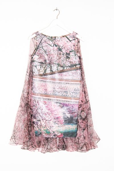 Mary Katrantzou Minikleid mit Kirschblüten-Print in Rosa