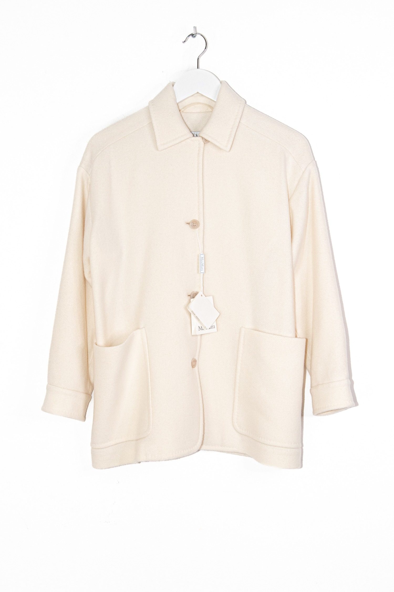 Thumbnail of http://Max%20Mara%20Jacke%20aus%20Wolle%20in%20Cremeweiß