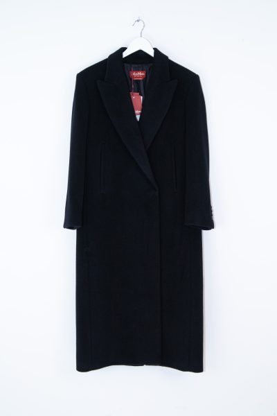 Max Mara Studio "Estremo" langer Mantel in Schwarz