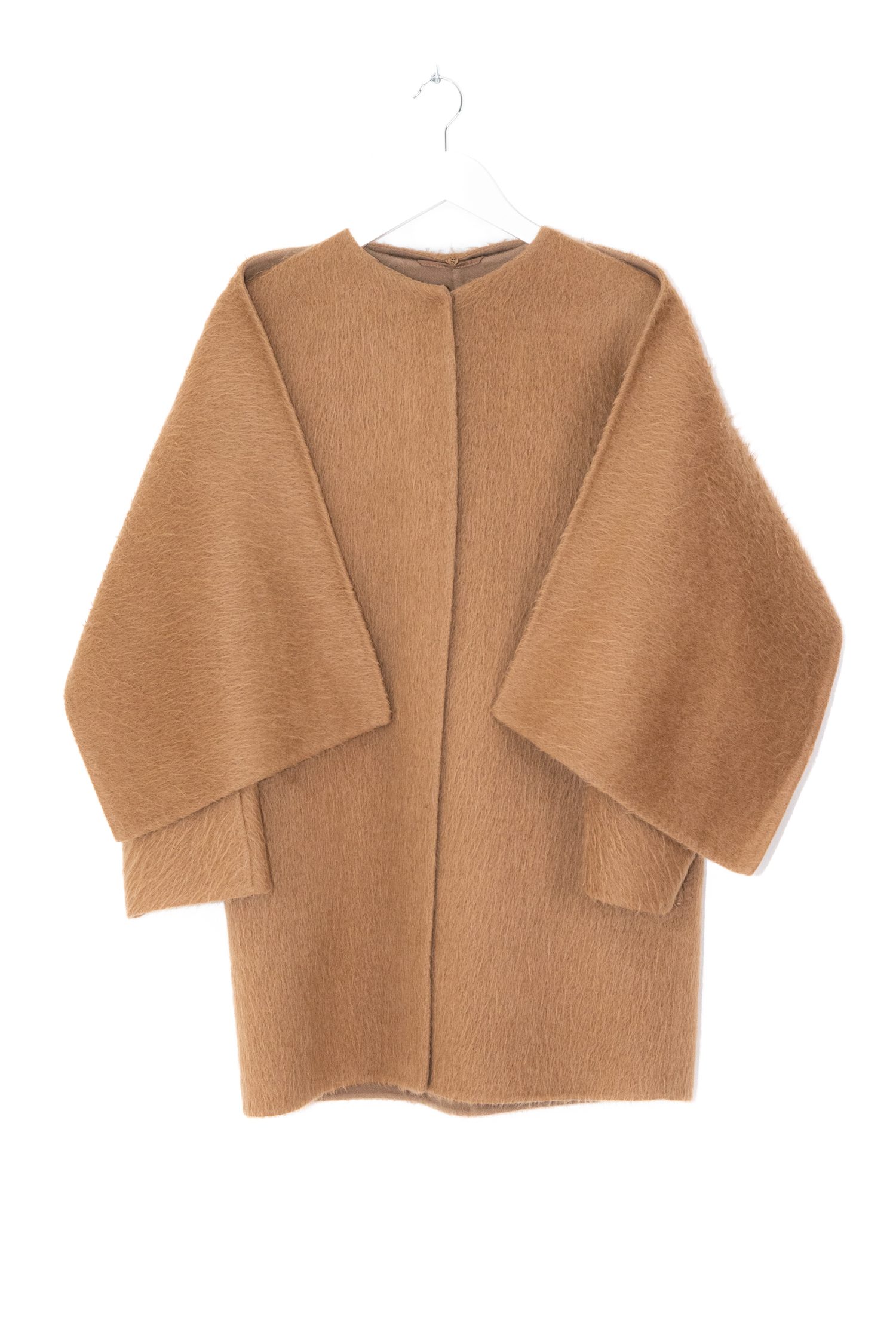 Max Mara Studio "Cappotto" Mantel mit Schal in Camel