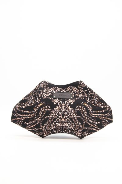 Alexander McQueen Clutch in Schwarz, Bunt und Silber