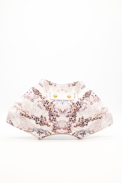 Alexander McQueen Clutch in Weiß, Bunt und Gold