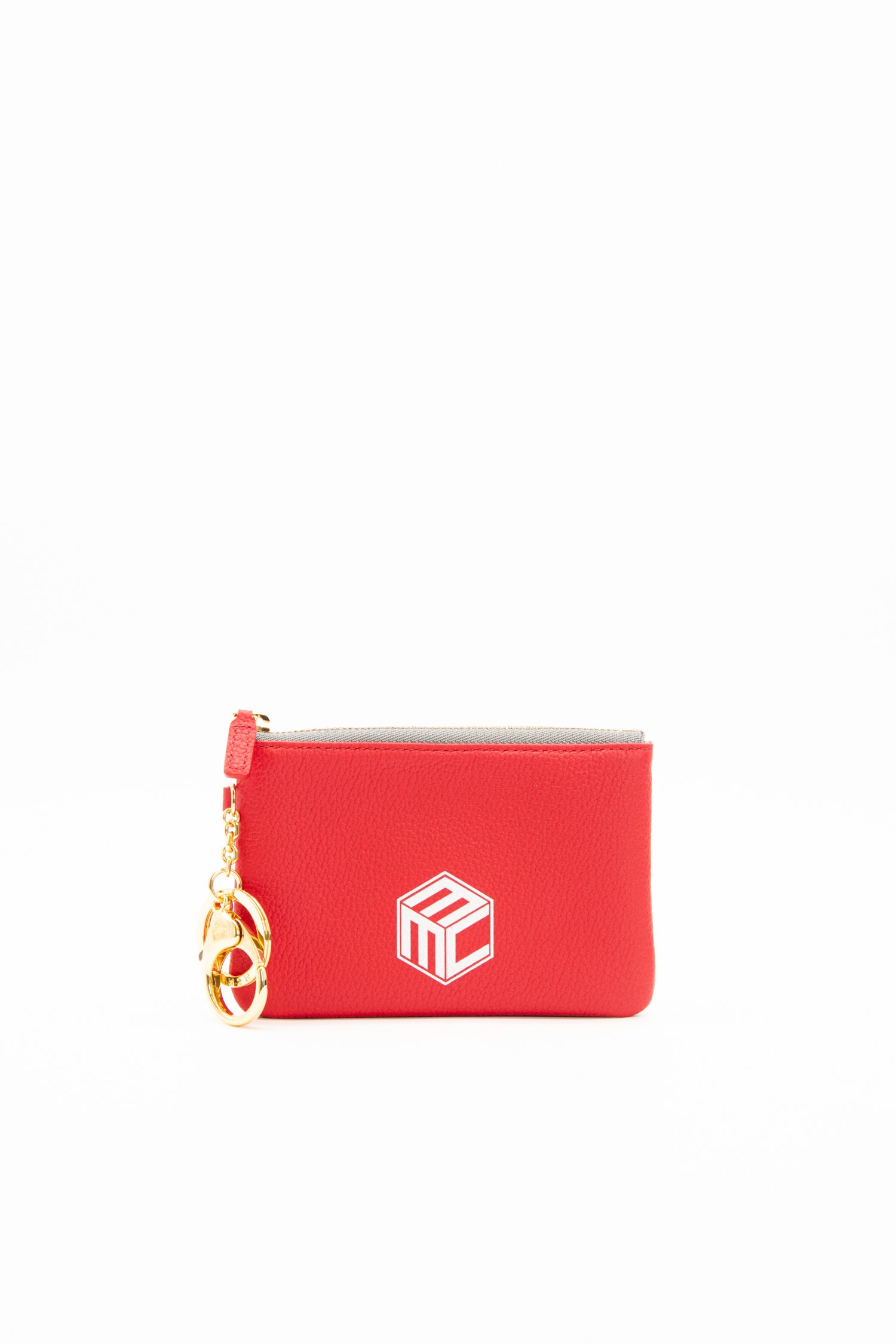 MCM Kartenetui mit Münzfach in Rot, Silber und Gold