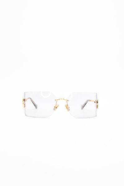 Miu Miu "Aube" Sonnenbrille in Gold und Transparent