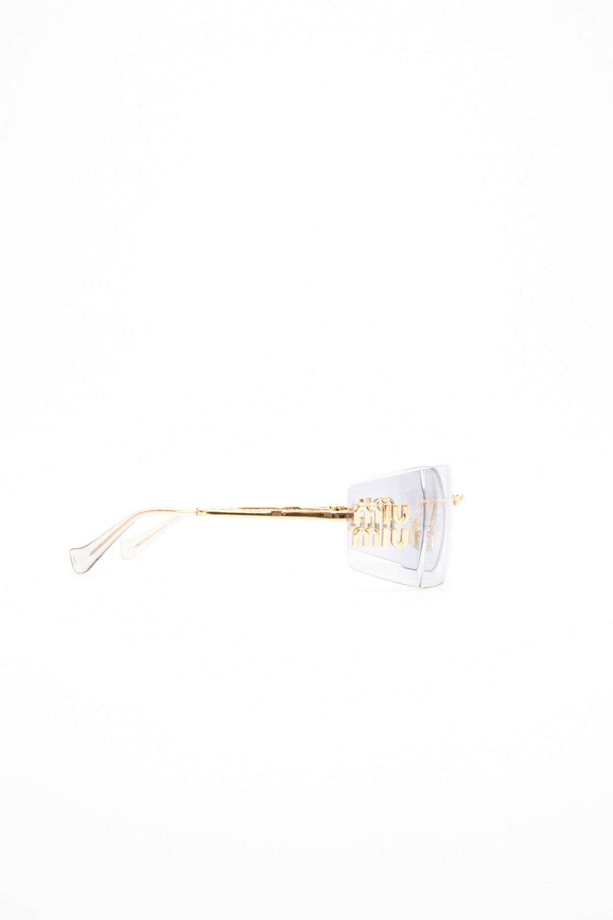 Thumbnail of http://Miu%20Miu%20Aube%20Sonnenbrille%20in%20Gold%20und%20Transparent