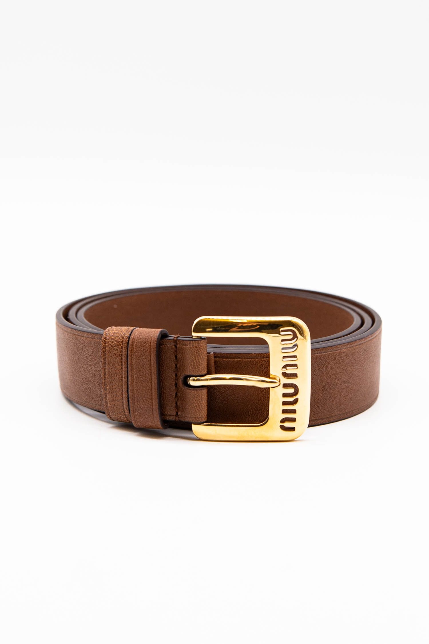 Thumbnail of http://Miu%20Miu%20Gürtel%20mit%20goldener%20Schnalle%20in%20Braun