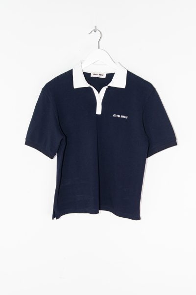 Miu Miu Poloshirt in Dunkelblau