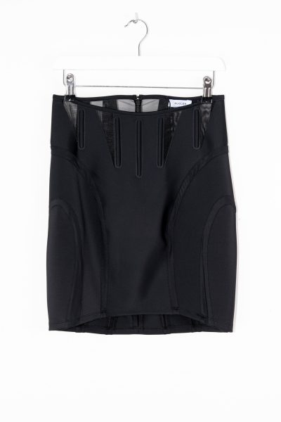 Mugler Minirock mit Cut-Outs in Schwarz