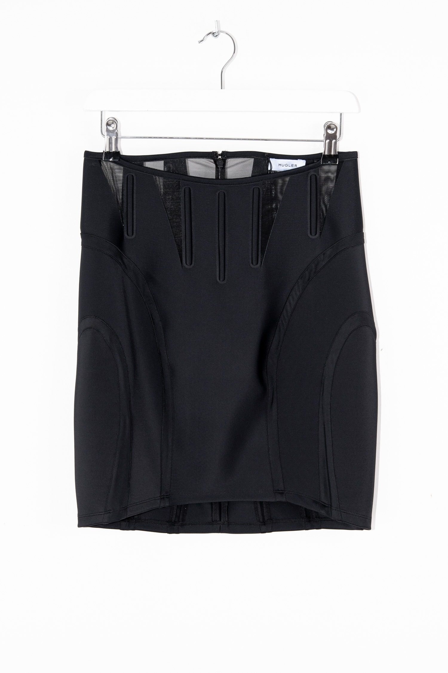 Thumbnail of http://Mugler%20Minirock%20mit%20Cut-Outs%20in%20Schwarz
