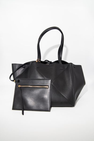 Nanushka " Origami Tote" Schultertasche in Schwarz