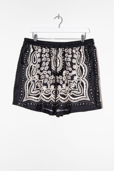 Nili Lotan "Frances" Shorts mit Muster in Schwarz und Weiß