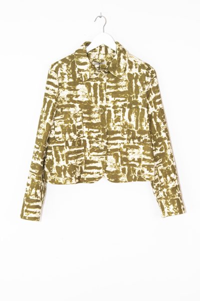 Odeeh Jacke in Oliv und Cremeweiß