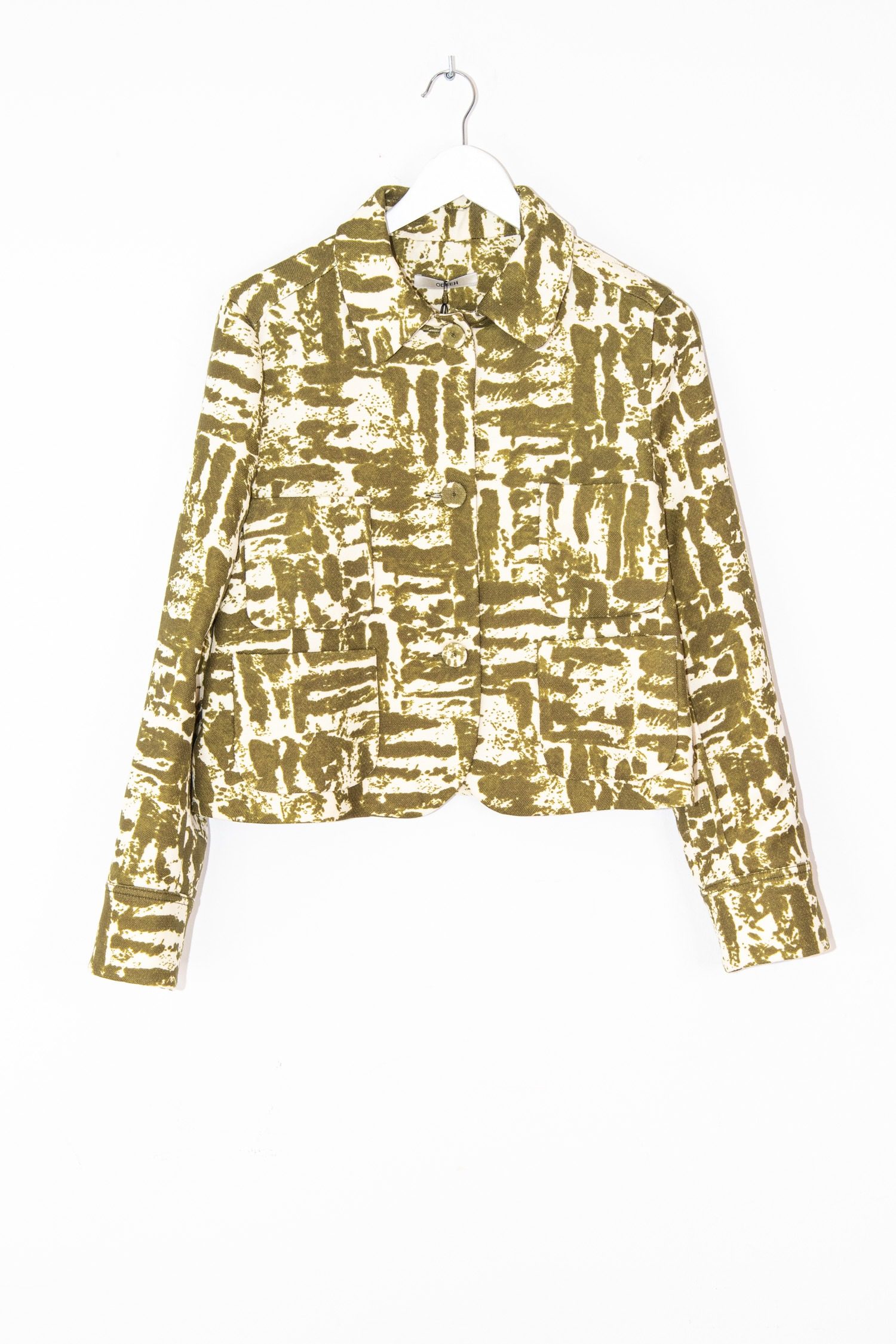 Thumbnail of http://Odeeh%20Jacke%20in%20Oliv%20und%20Cremeweiß