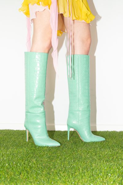 Paris Texas Croco-printed Stiefel in Grün