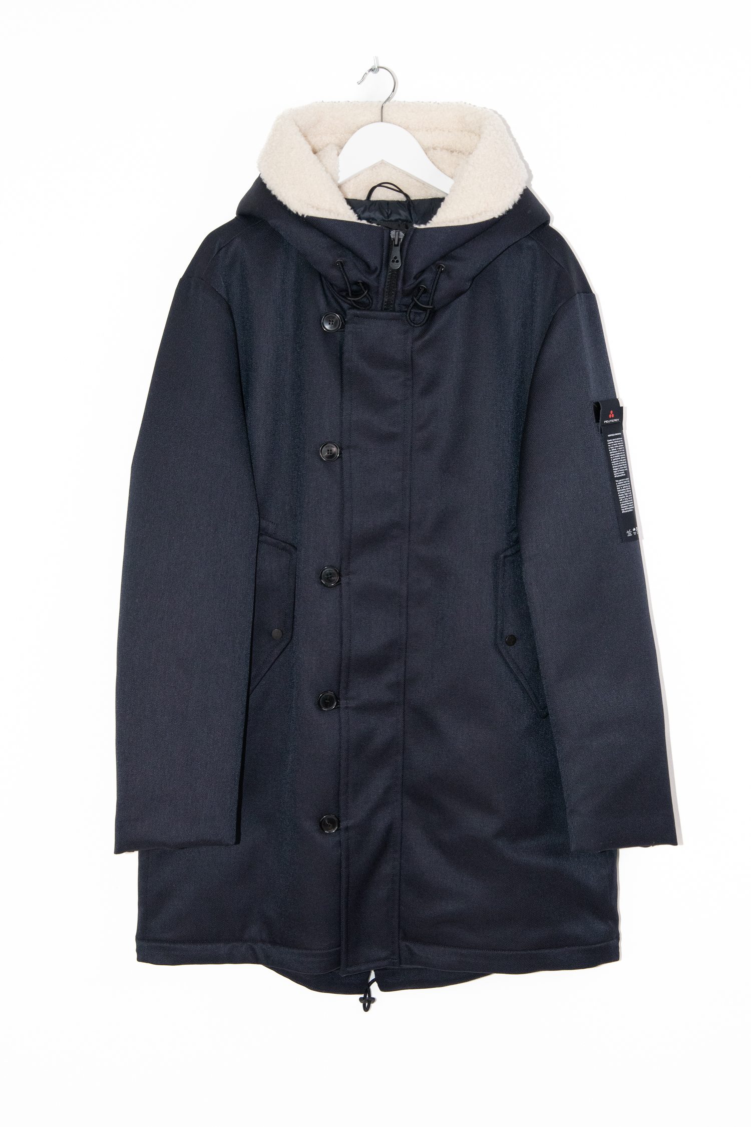 Peuterey Stepmantel in Dunkelblau und Cremeweiß