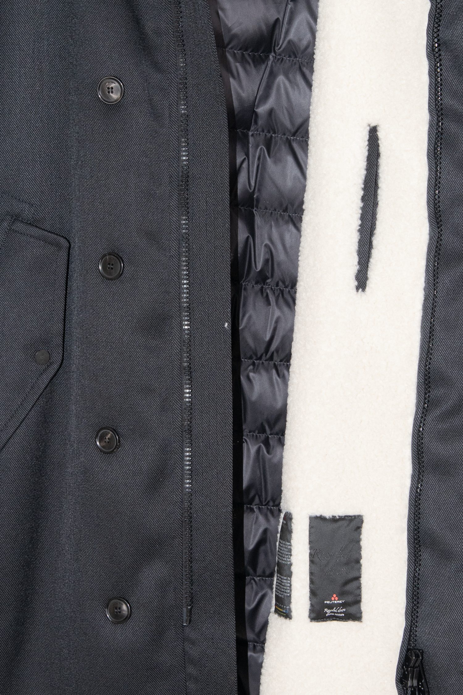 Thumbnail of http://Peuterey%20Stepmantel%20in%20Dunkelblau%20und%20Cremeweiß