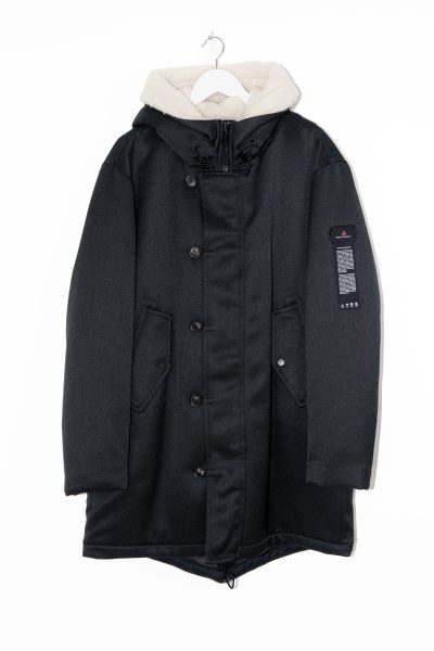 Peuterey Steppmantel in Schwarz und Cremeweiß