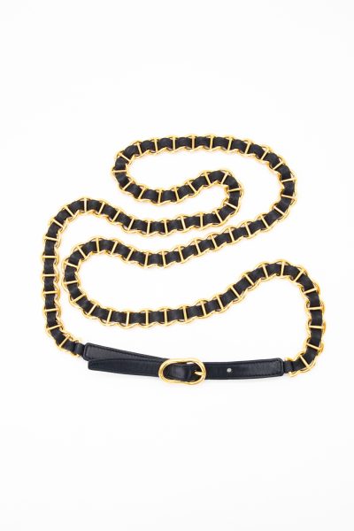 Prada Kettengürtel in Schwarz und Gold