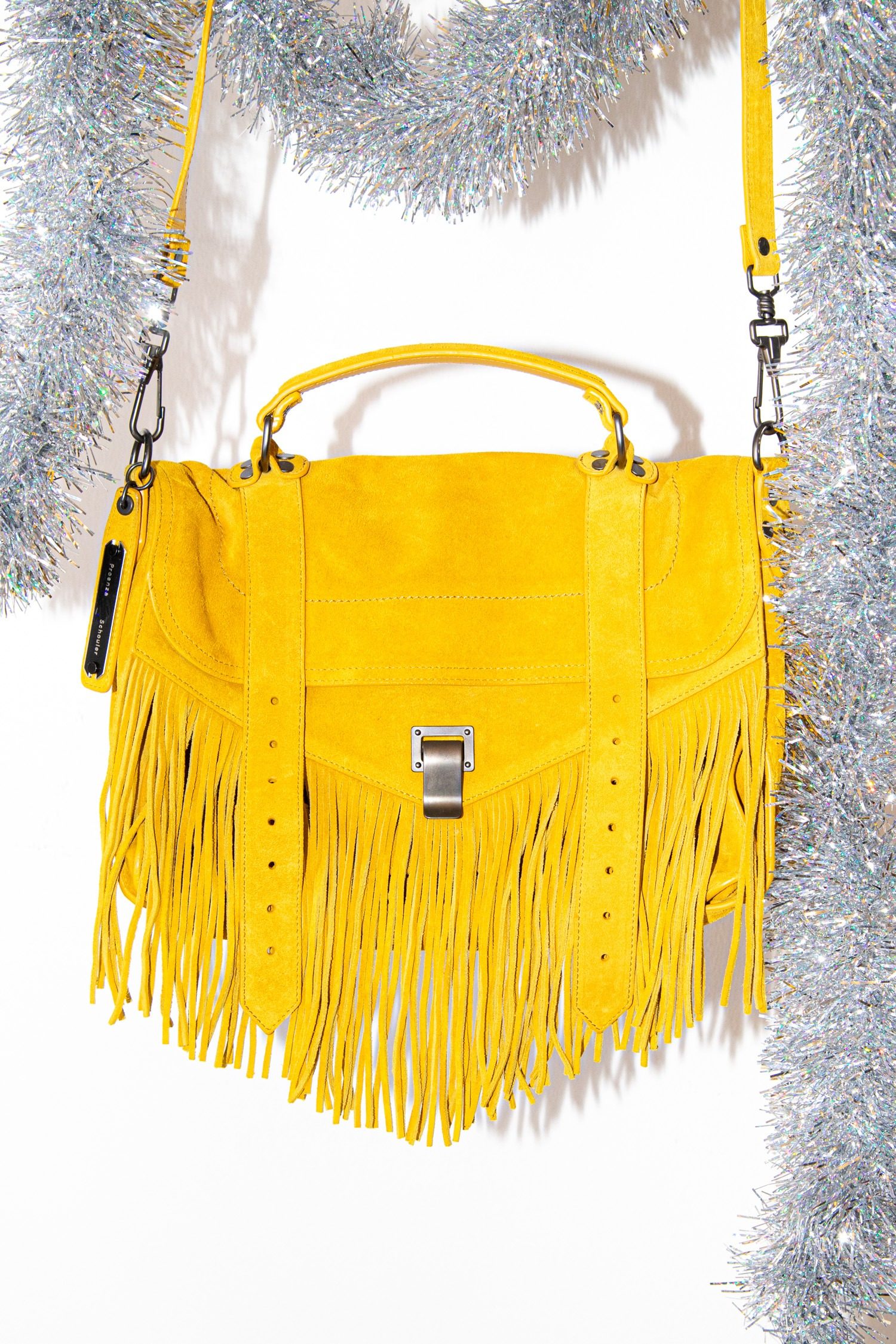 Thumbnail of http://Proenza%20Shouler%20PS1%20Umhängetasche%20aus%20Veloursleder%20in%20Gelb