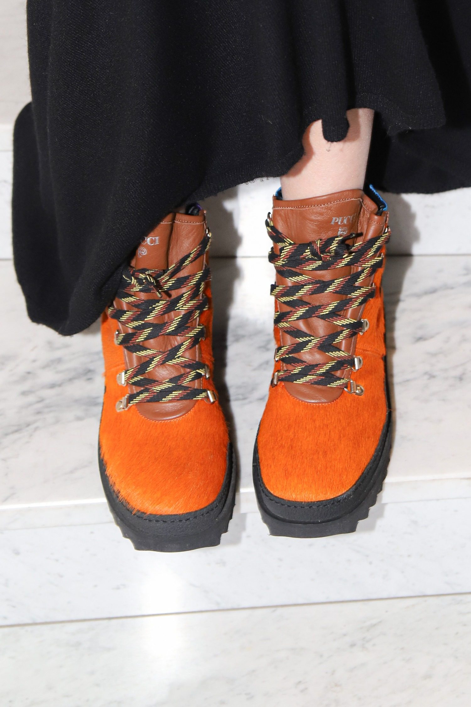 Thumbnail of http://Pucci%20Ankle%20Boots%20aus%20Leder%20in%20Orange%20und%20Bunt