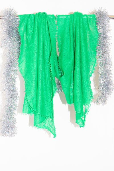 Pur Schoen Schal in Grasgrün aus Kaschmir