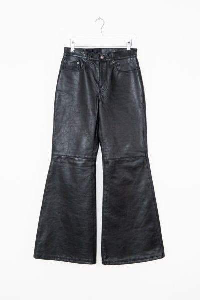 R13 "Janet Relaxed Flair" Lederhose in Schwarz