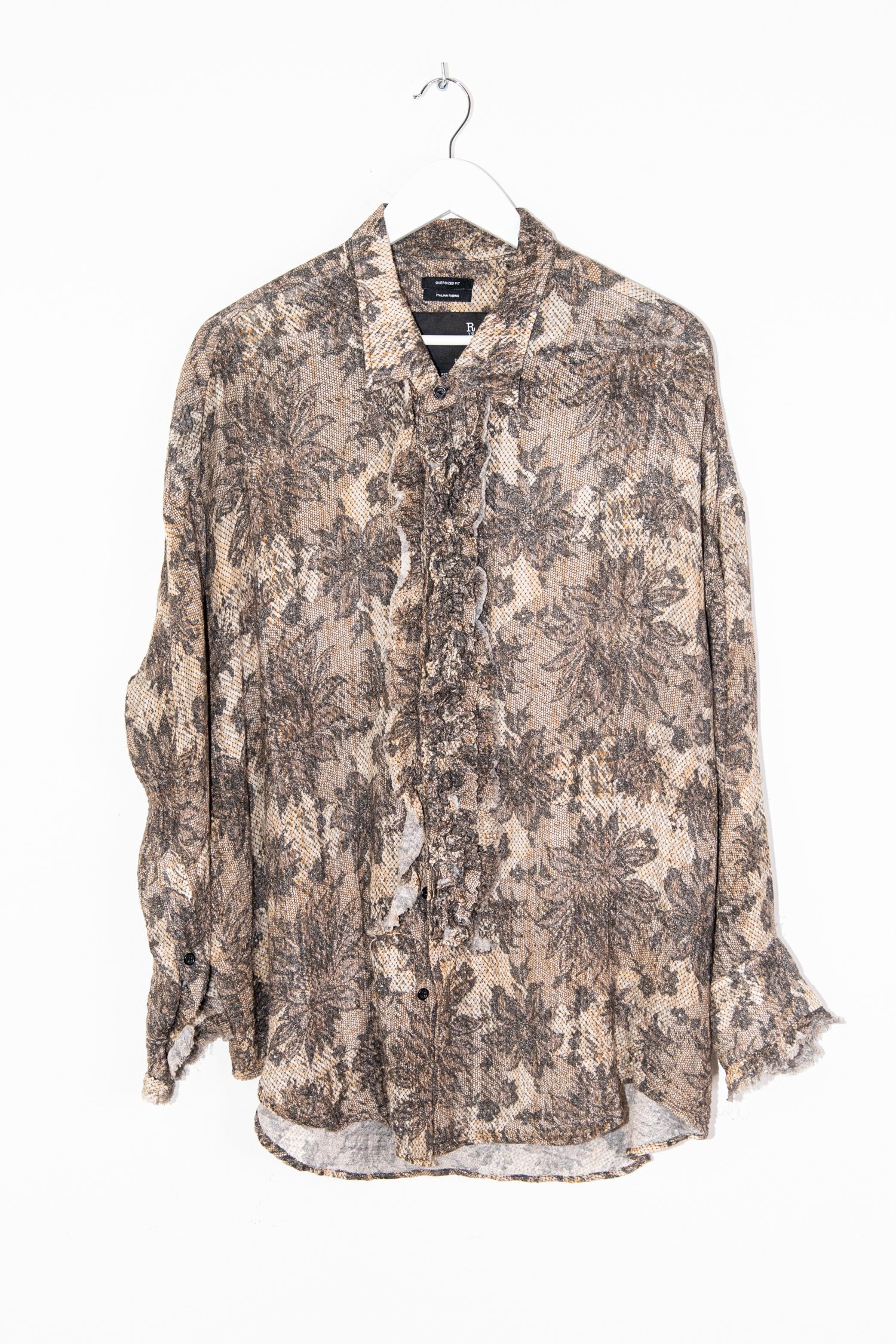 R13 "Drop Neck Tuxedo Shirt" Hemd