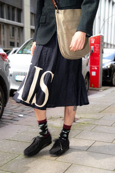 Vintage Ralph Lauren Glockenrock mit Schriftzug in Dunkelblau