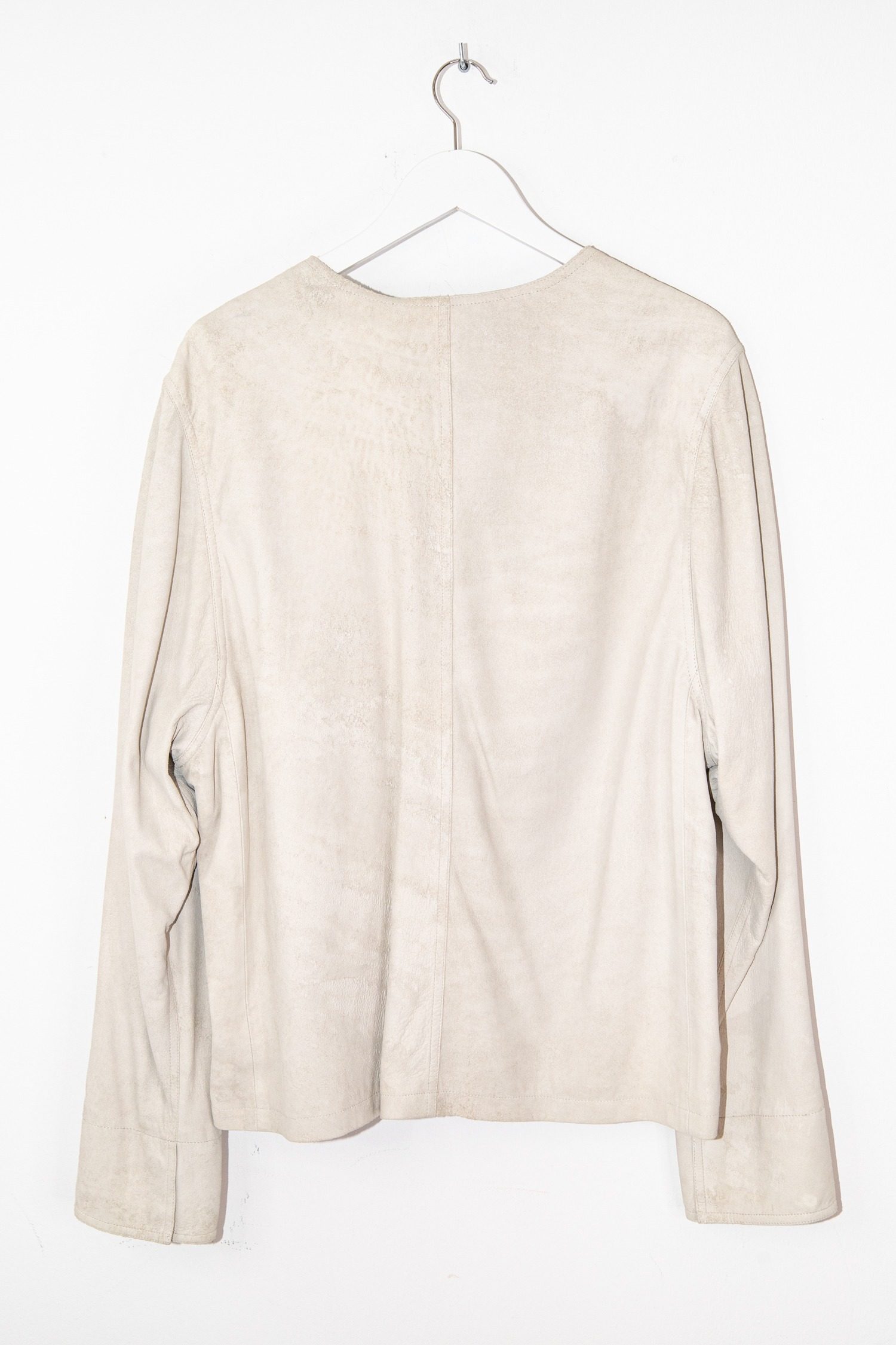 Thumbnail of http://Rick%20Owens%20Lederjacke%20in%20Ecru%20und%20Silber