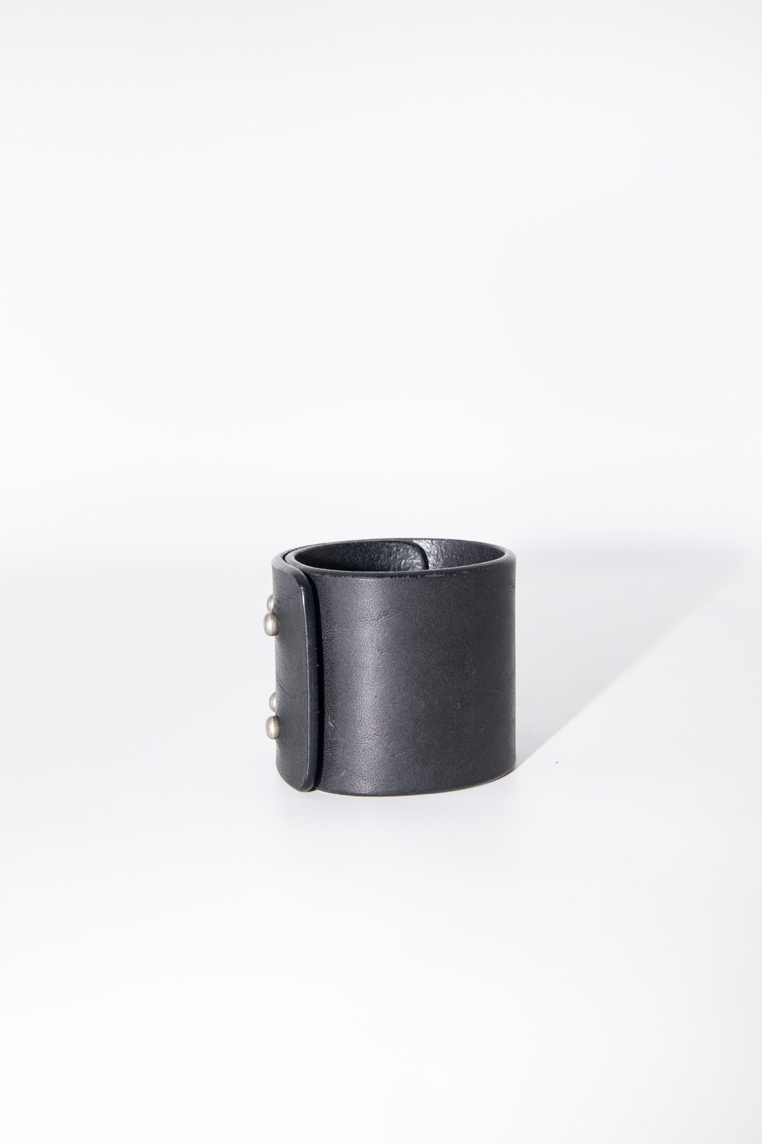 Rick Owens breites Lederarmband in Schwarz