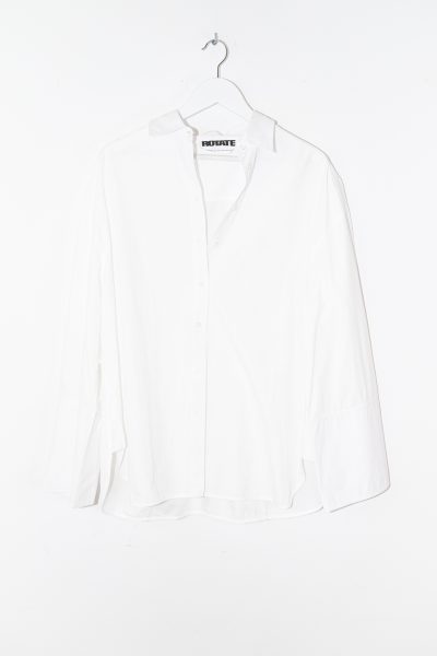 Rotate "Lipy" Oversized Hemd in Weiß