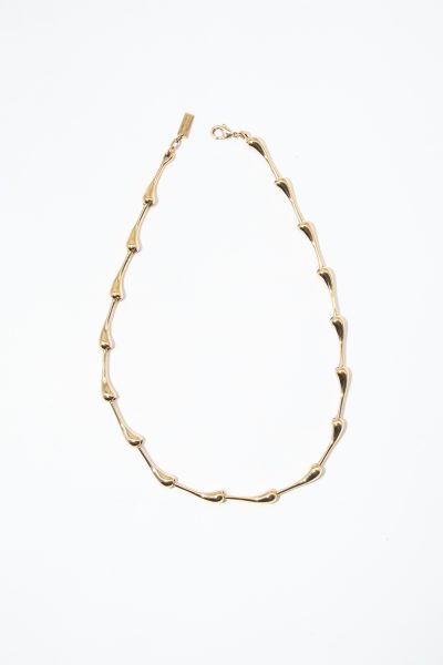 Saint Laurent Halskette mit Tropfenförmigen Gliedern in Gold