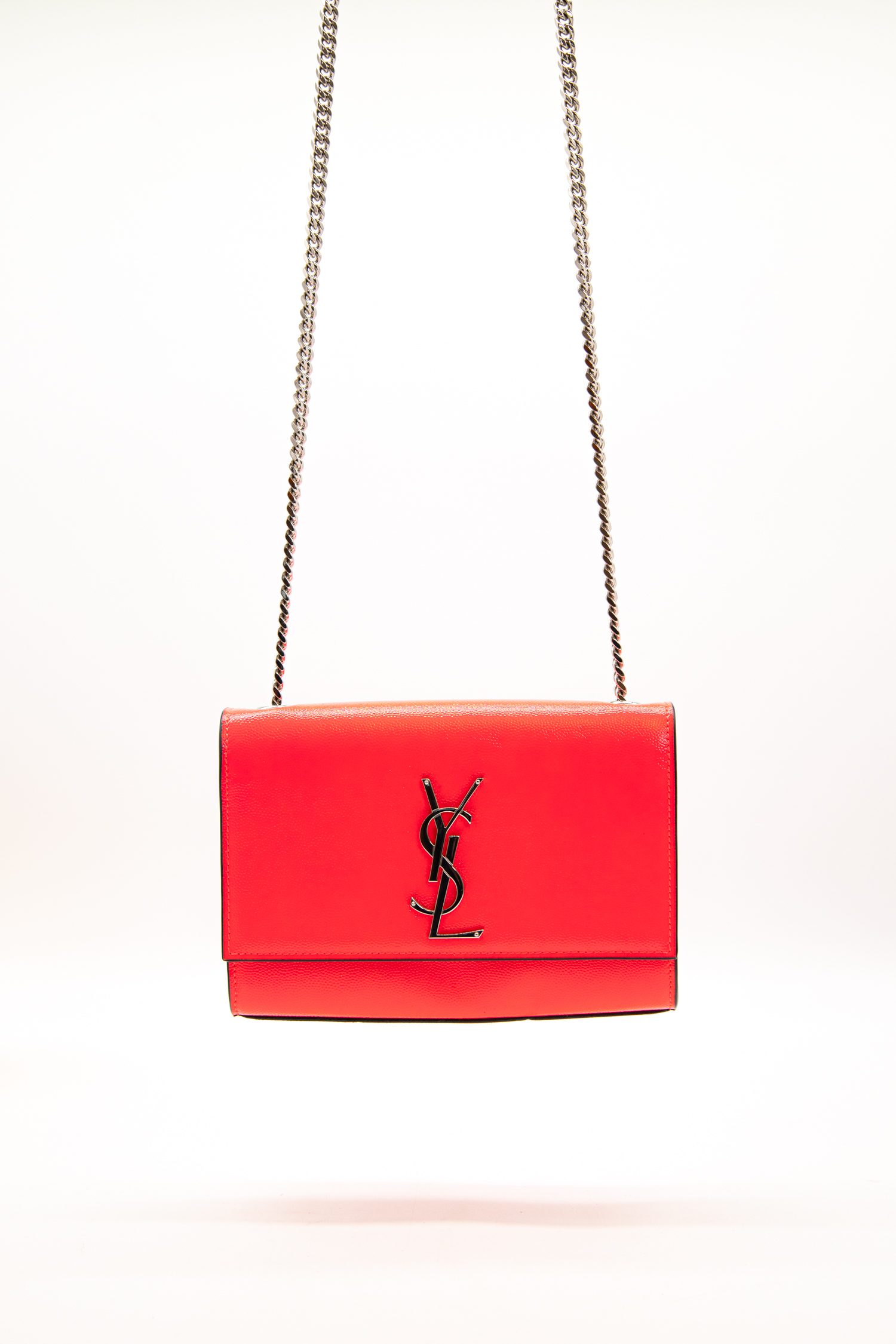 Saint Laurent "Kate Monogram" kleine Umhängetasche in Neon