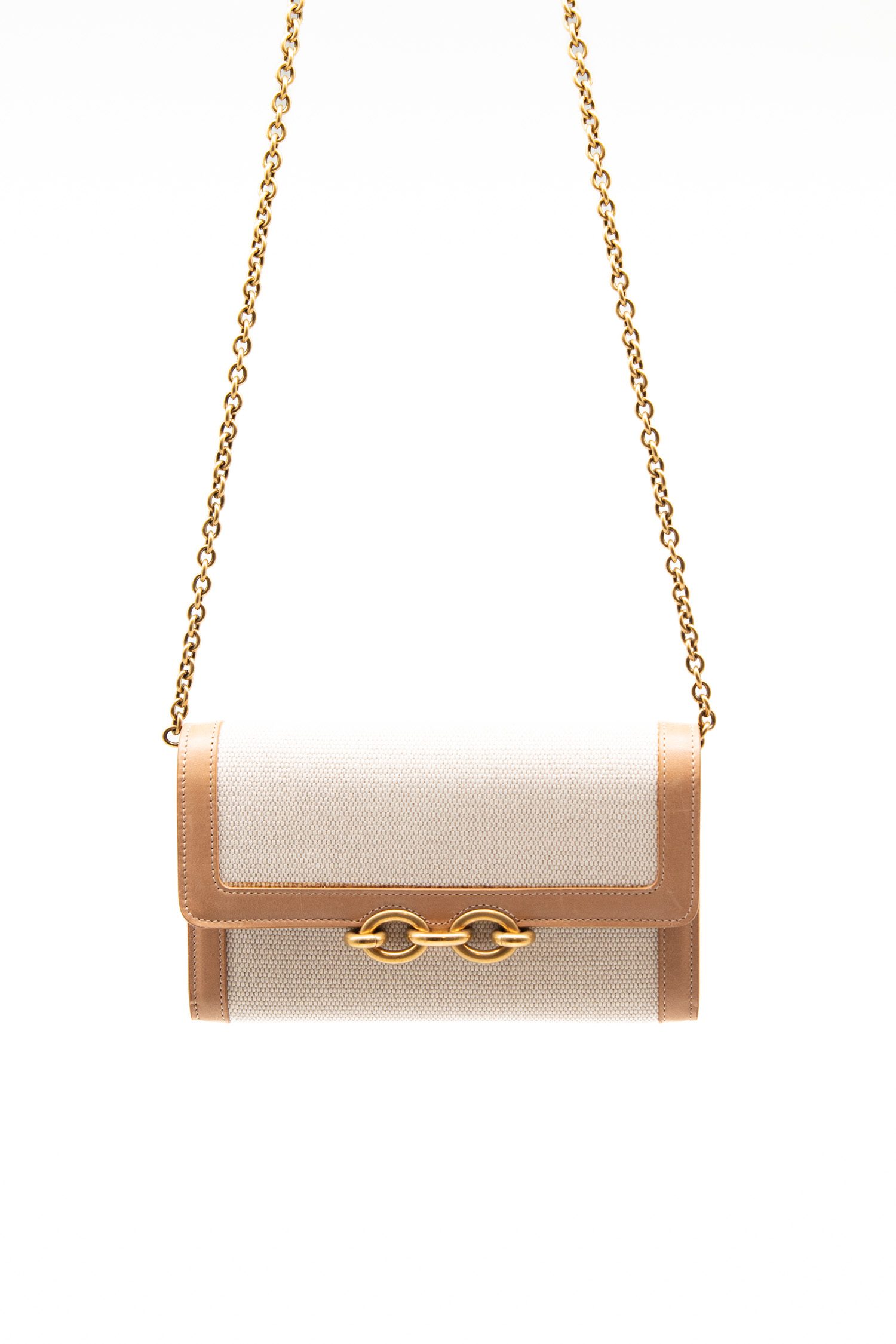 Saint Laurent "Le Maillon" Wallet-on-Chain in Hellbeige