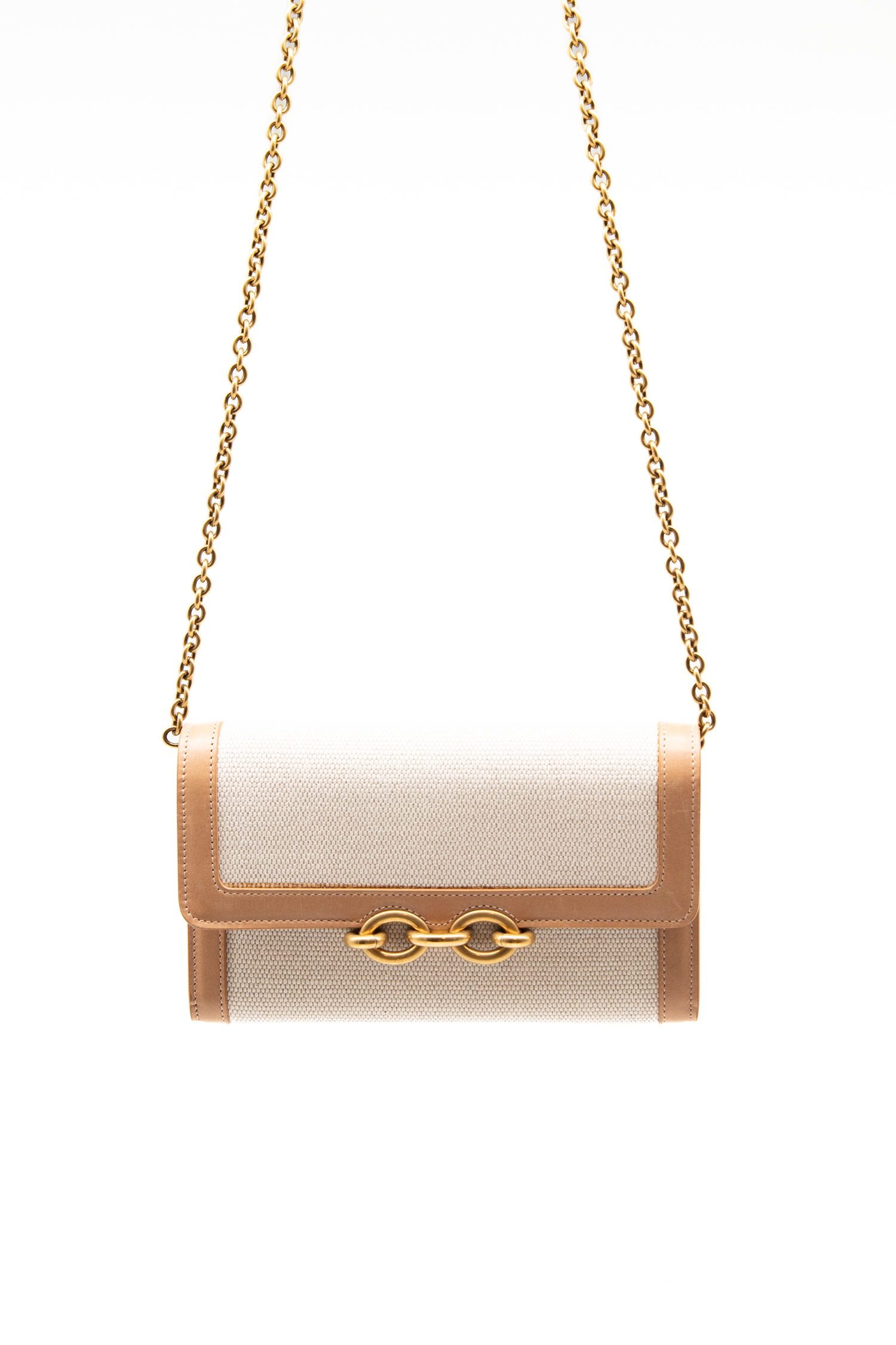 Thumbnail of http://Saint%20Laurent%20Le%20Maillon%20Wallet-on-Chain%20in%20Hellbeige