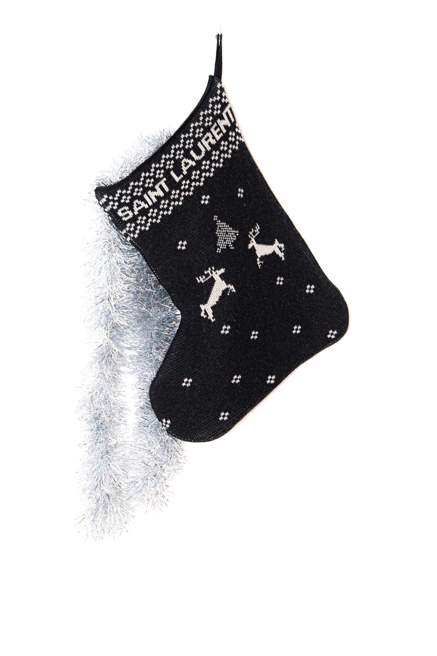 Thumbnail of http://Saint%20Laurent%20Weihnachtsstrumpf%20in%20Schwarz%20und%20Weiß