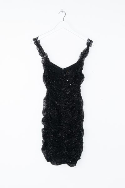 Saint Laurent Minikleid mit Pailletten in Schwarz