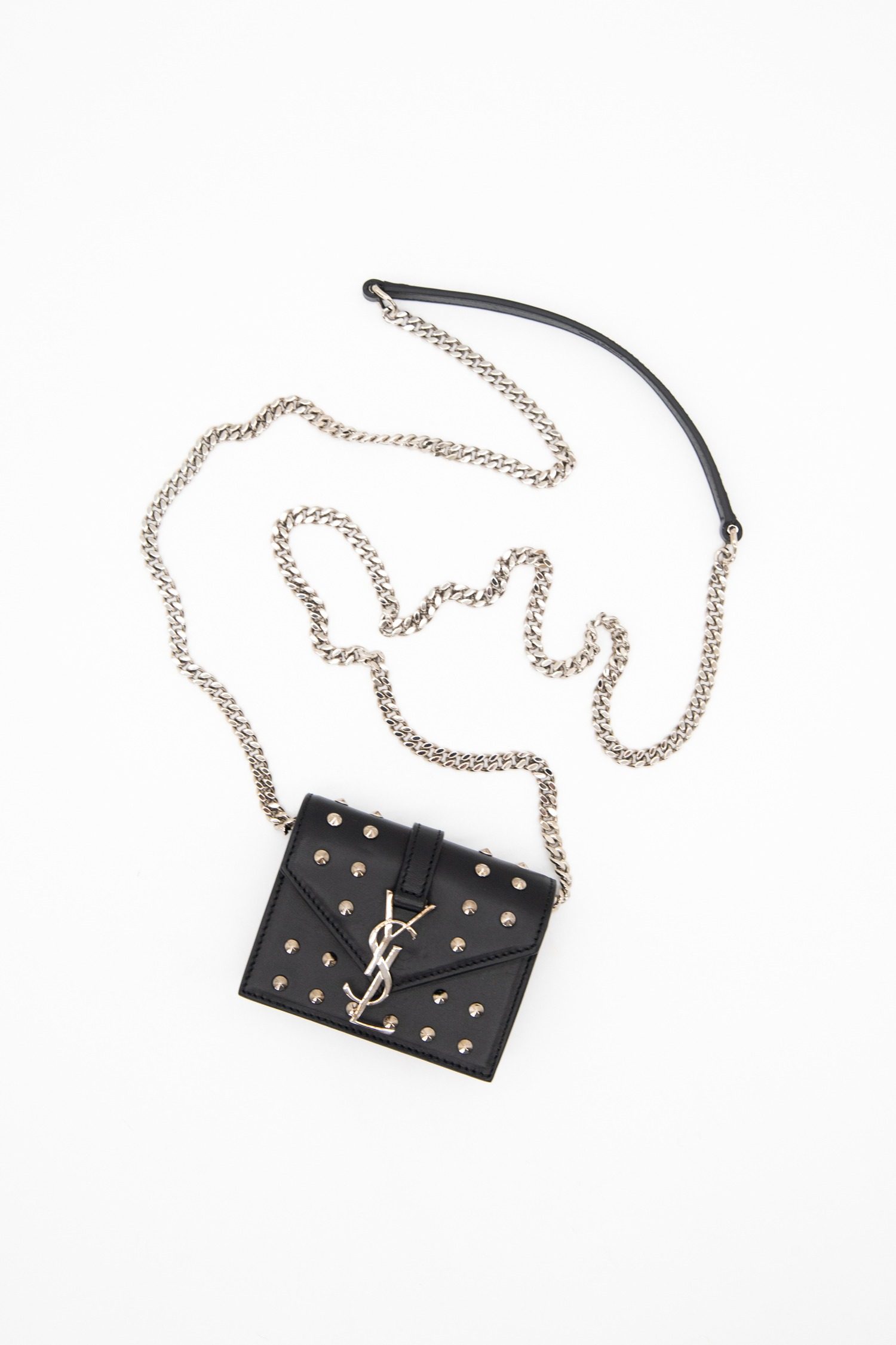 Thumbnail of http://Saint%20Laurent%20Mini%20Abendtasche%20in%20Schwarz%20und%20Silber