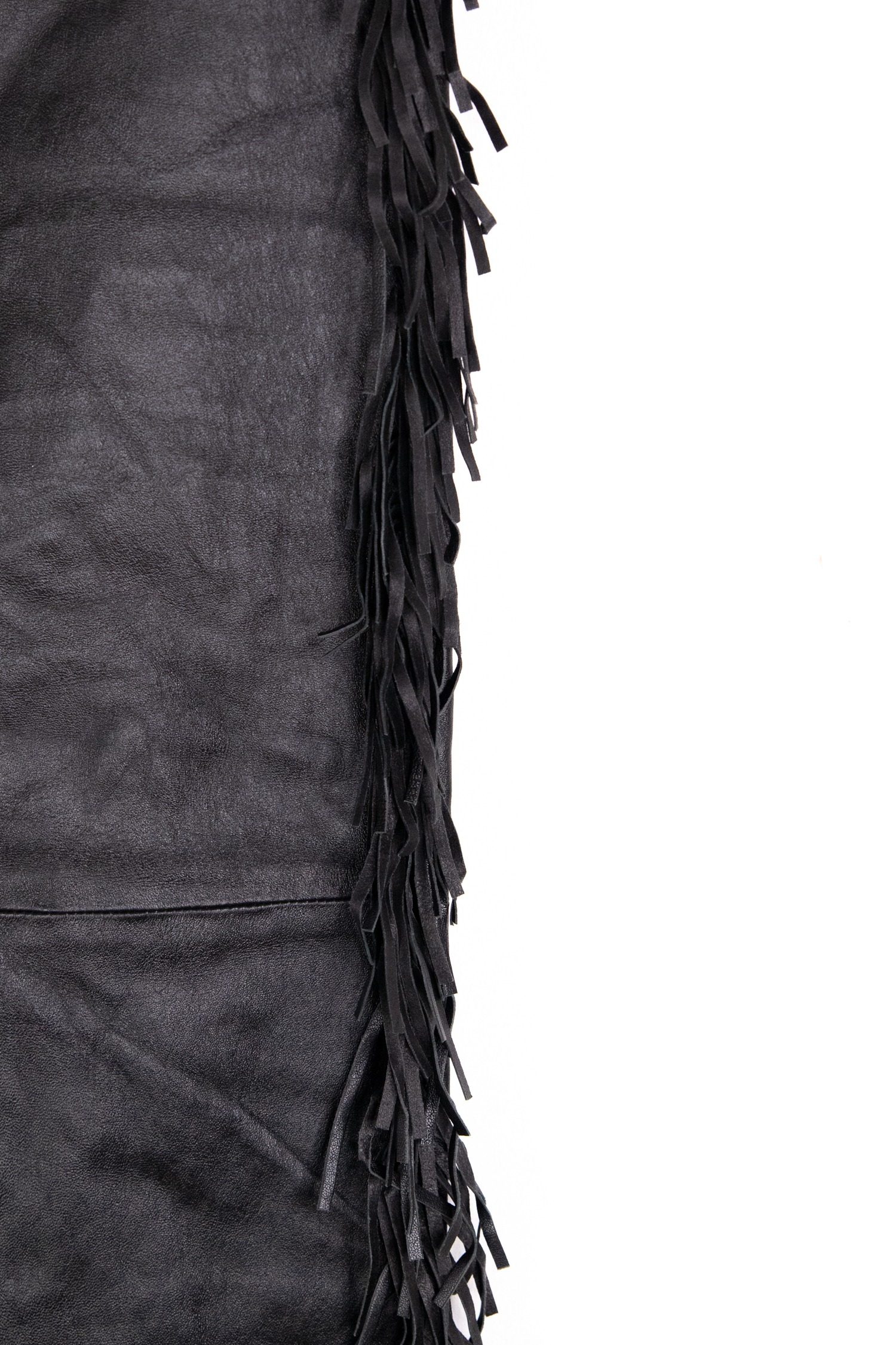 Thumbnail of http://Saint%20Laurent%20Lederhose%20mit%20Fransen%20in%20Schwarz